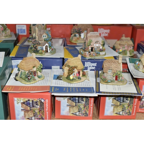 347 - TWENTY ONE BOXED LILLIPUT LANE SCULPTURES FROM THE BRITISH COLLECTION, all with deeds unless mention... 