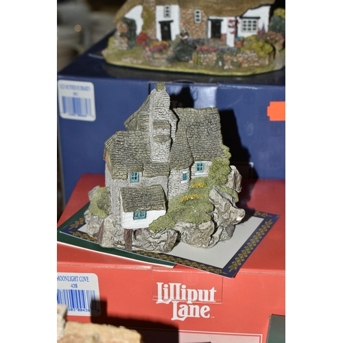 496 - THIRTY FIVE LILLIPUT LANE SCULPTURES FROM THE SOUTH EAST AND SOUTH WEST, mostly boxed and some deeds... 