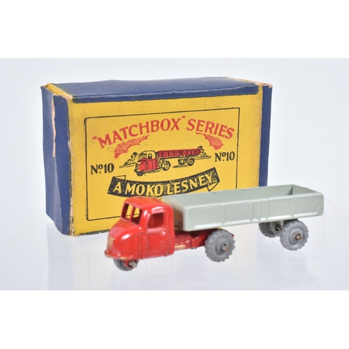 76 - TWO BOXED MOKO LESNEY MATCHBOX SERIES SCAMMELL MECHANICAL HORSE, No.10, earlier small version with r... 