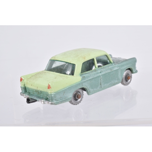 77 - SEVEN BOXED MOKO LESNEY MATCHBOX SERIES BRITISH CARS, Ford Anglia, No.7, grey plastic wheels, Austin... 