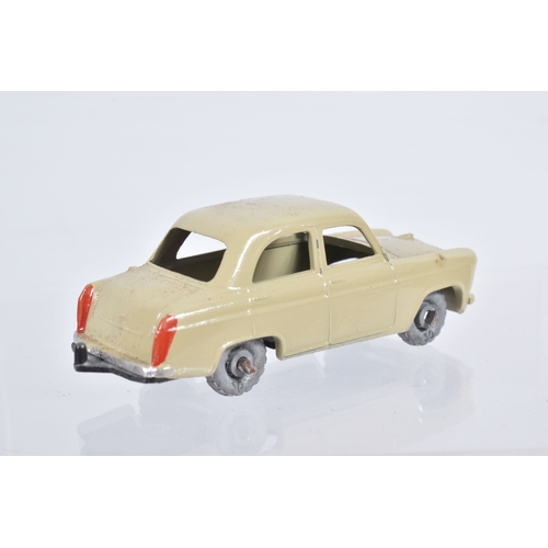 77 - SEVEN BOXED MOKO LESNEY MATCHBOX SERIES BRITISH CARS, Ford Anglia, No.7, grey plastic wheels, Austin... 