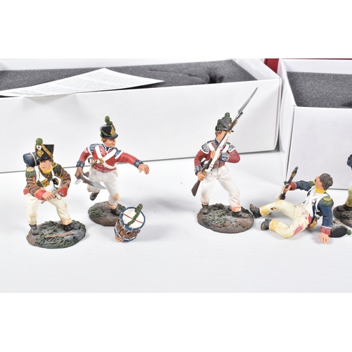 104 - THREE BOXED BRITAINS 1ST GEAR NAPOLEONIC WATERLOO HOUGOUMONT FIGHT IN THE COURTYARD HAND TO HAND SET... 