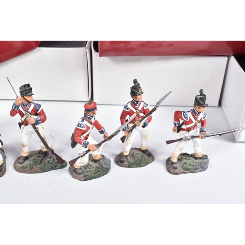 107 - EIGHT BOXED BRITAINS 1ST GEAR NAPOLEONIC WATERLOO HOUGOUMONT FIGHT IN THE COURTYARD BRITISH COLDSTRE... 