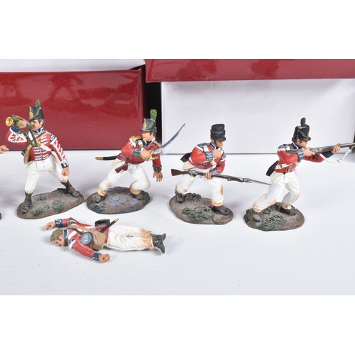 107 - EIGHT BOXED BRITAINS 1ST GEAR NAPOLEONIC WATERLOO HOUGOUMONT FIGHT IN THE COURTYARD BRITISH COLDSTRE... 