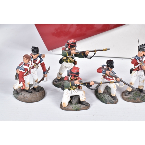 107 - EIGHT BOXED BRITAINS 1ST GEAR NAPOLEONIC WATERLOO HOUGOUMONT FIGHT IN THE COURTYARD BRITISH COLDSTRE... 