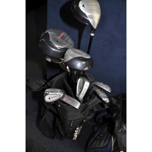 1056 - TWO GOLF BAGS CONTAINING DUNLOP AND DONNAY CLUBS including thirteen irons, seven drivers and two put... 