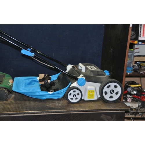 1062 - A QUALCAST CONCORDE 32ELECTRIC LAWN MOWER with grass box and a MacAllister electric scarifier/aerato... 