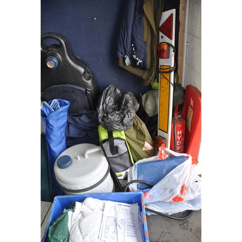 1063 - A LARGE QUANTITY OF CARAVANING AND CAMPING EQUIPMENT, including a Keswick Awning 975cm x 1050cm (unc... 