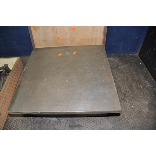 1069 - A SELECTION OF ENGINEER MARKING AND MEASURING EQUIPMENT including a 18in square marking table with w... 