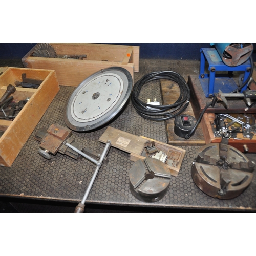 1072 - A BESPOKE CLOCKMAKERS COG CUTTER (PAT pass and working) with spare clocking discs, a manual surfacer... 