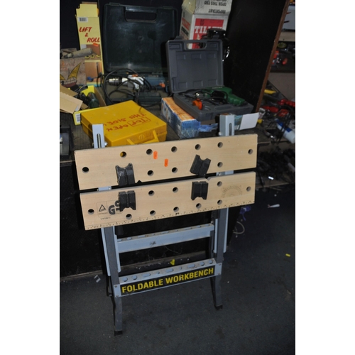 1086 - A COLLECTION OF POWER AND HAND TOOLS including a brand new in box Parkside bench grinder, a brand ne... 