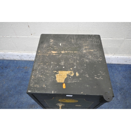 1339 - WITHY GROVE STORES, MANCHESTER, LIVERPOOL, LEEDS, A HEAVY CAST IRON SAFE, with four keys, width 46cm... 