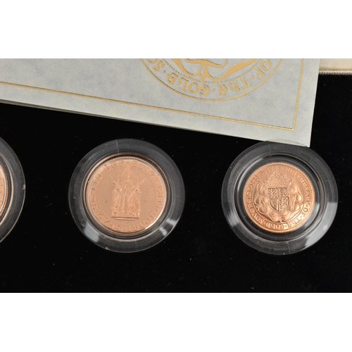 11 - A 500TH ANNIVERSARY 1489-1989 GOLD PROOF SOVEREIGN COLLECTION, to include a Five-Pound coin, 39.94 g... 