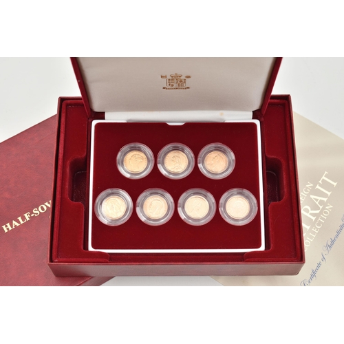 12 - A ROYAL MINT HALF SOVEREIGN PORTRAIT COLLECTION, including seven gold Half Sovereign coins in box of... 