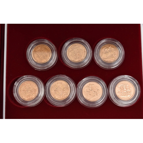 12 - A ROYAL MINT HALF SOVEREIGN PORTRAIT COLLECTION, including seven gold Half Sovereign coins in box of... 