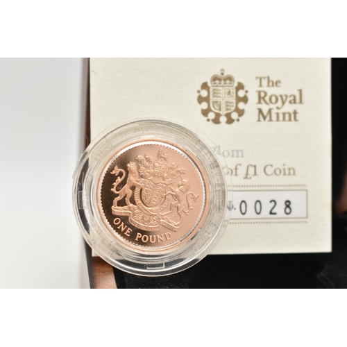 22 - A ROYAL MINT BOXED 2008 GOLD PROOF £1 COIN, 22ct gold, 19.61 grams, 22.50mm diameter, Issue 3000 wit... 