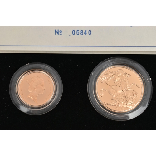 23 - A ROYAL MINT 1988 GOLD PROOF SET OF COINS, to include Gold Proof £2, 15.98 grams, 22ct gold, 28.40mm... 