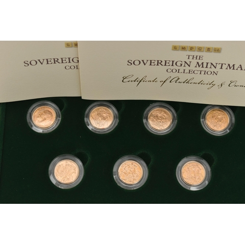 30 - THE ROYAL MINT CASED SOVEREIGN MINTMARK COLLECTION, to include seven Sovereigns of George V with Min... 