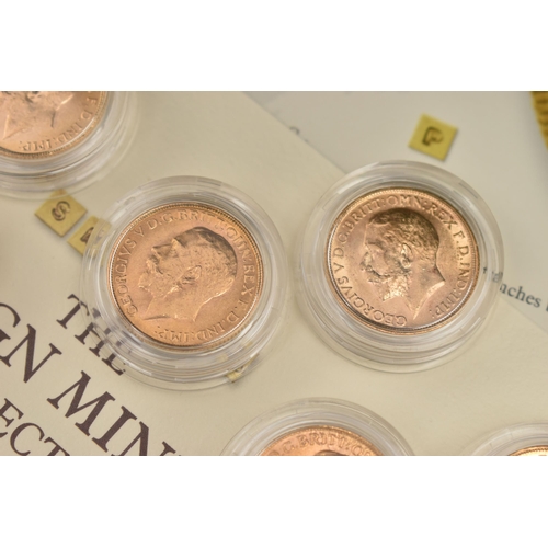 30 - THE ROYAL MINT CASED SOVEREIGN MINTMARK COLLECTION, to include seven Sovereigns of George V with Min... 