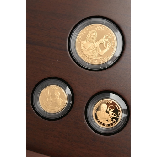 32 - THE ROYAL MINT LONDON 2012 CITIUS ALTIUS FORTIUS COIN SET, (Faster Higher Stronger) gold nine coin P... 