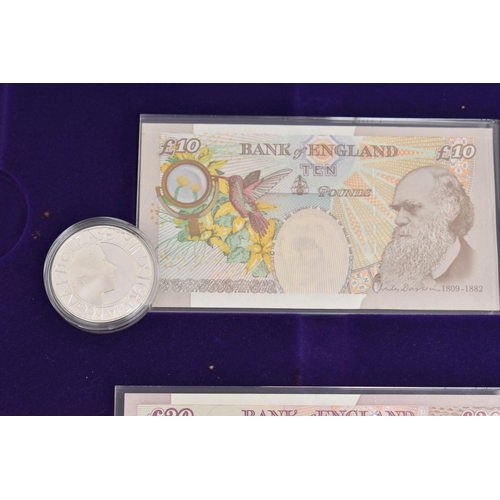 34 - QUEEN ELIZABETH CORONATION ANNIVERSARY CROWN & BANKNOTE COLLECTION, to include Banknotes £5, £10, £2... 