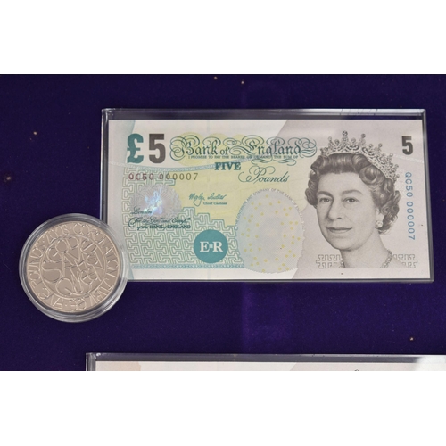 34 - QUEEN ELIZABETH CORONATION ANNIVERSARY CROWN & BANKNOTE COLLECTION, to include Banknotes £5, £10, £2... 