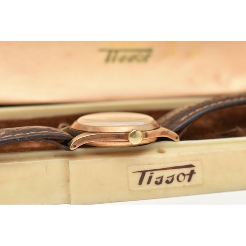 56 - A GENTS BOXED 'TISSOT' WRISTWATCH, manual wind, round silver dial signed 'Tissot Antimagnetique', Ar... 