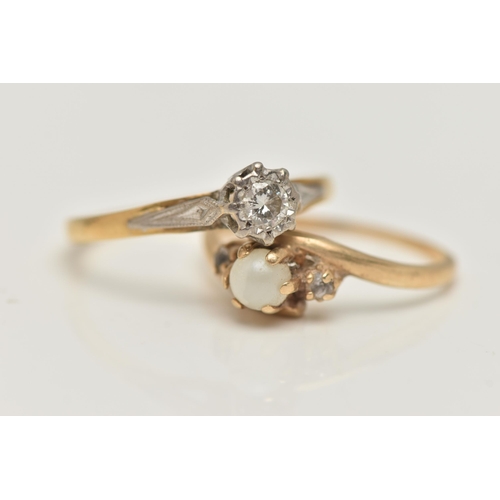 112 - AN 18CT GOLD SINGLE STONE DIAMOND RING, a round brilliant cut diamond, approximate diamond weight 0.... 