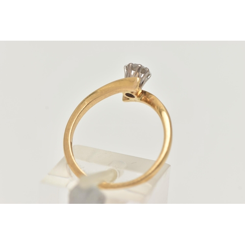 125 - AN 18CT GOLD SINGLE STONE DIAMOND RING, round brilliant cut diamond, estimated diamond weight 0.30ct... 