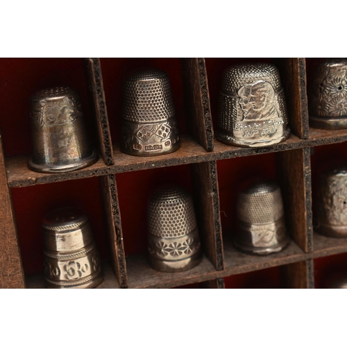 178 - FOURTEEN SILVER THIMBLES AND OTHERS, two hallmarked 'Charles Horner' Chester, twelve with full silve... 