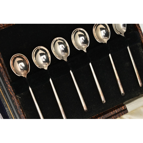 190 - SIX CASED SETS OF CUTLERY, to include two cased sets of silver teaspoons, a cased set of six silver ... 