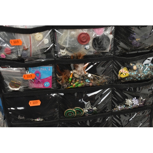 208 - A BOX OF ASSORTED COSTUME JEWELLERY AND ITEMS, to include beaded necklaces, earrings, rings, bracele... 