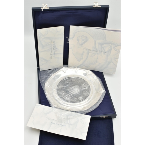 211 - THE WATERLOO SALVER OF WELLINGTONS VICTORY, Pistrucci's Waterloo Medal in Sterling Silver, approxima... 