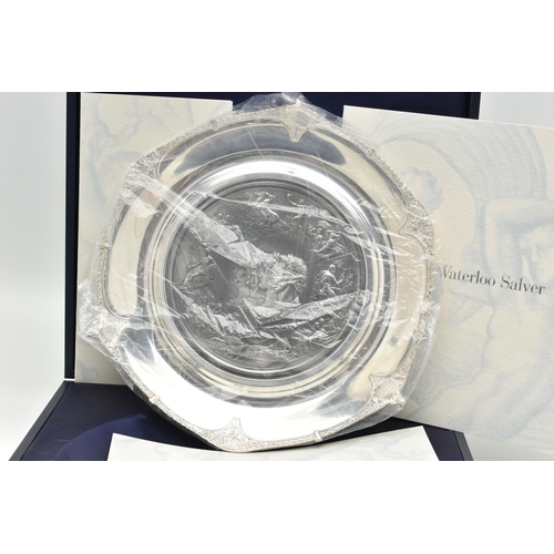 211 - THE WATERLOO SALVER OF WELLINGTONS VICTORY, Pistrucci's Waterloo Medal in Sterling Silver, approxima... 