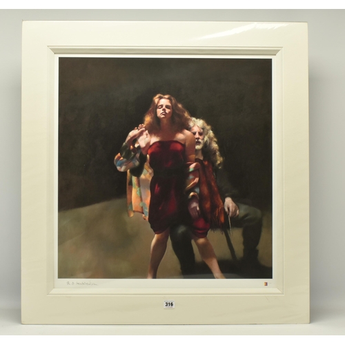 316 - ROBERT LENKIEWICZ (1941-2002) 'THE PAINTER WITH JANINE PECORINI', a limited edition proof print, fac... 