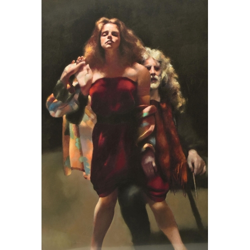 316 - ROBERT LENKIEWICZ (1941-2002) 'THE PAINTER WITH JANINE PECORINI', a limited edition proof print, fac... 