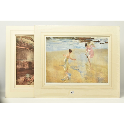 318 - WILLIAM RUSSELL FLINT (1875-1969) 'RETREAT FROM THE SUN', a signed limited edition print depicting t... 