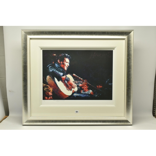 321 - ROLF HARRIS (AUSTRALIA 1930-2023) 'ELVIS SINGS', a signed limited edition print on paper, 101/195 wi... 