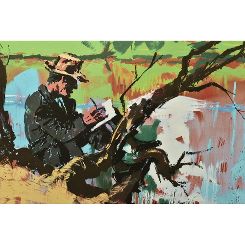 324 - ROLF HARRIS (AUSTRALIA 1930-2023) 'BANJO PATERSON WRITES WALTZING MATILDA', a signed artist proof ed... 