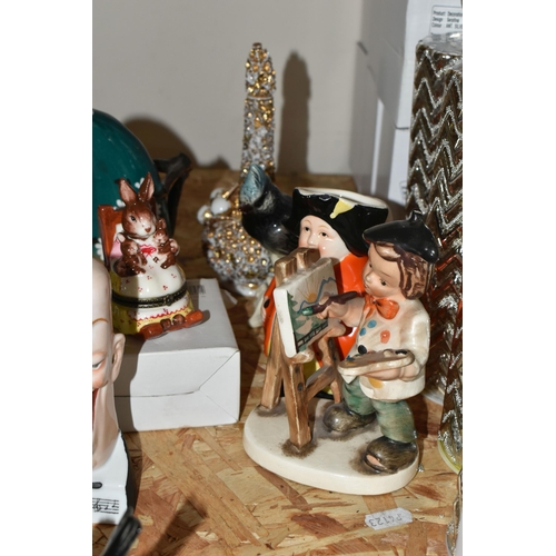 345 - A GROUP OF FIGURES AND OTHER CERAMICS, to include a Beswick Lakeland Terrier no 2448, a Beswick Wren... 