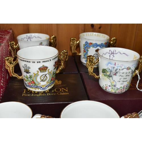 357 - A GROUP OF ROYAL COMMEMORATIVE CERAMICS, to include a boxed Emma Bridgewater 'Golden Jubilee' four c... 