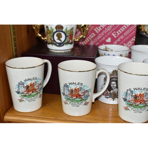 357 - A GROUP OF ROYAL COMMEMORATIVE CERAMICS, to include a boxed Emma Bridgewater 'Golden Jubilee' four c... 