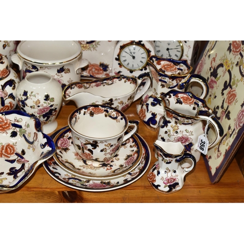 358 - A LARGE QUANTITY OF MASON'S MANDALAY PATTERN TABLEWARE, comprising a fruit bowl (cracked and crazed)... 