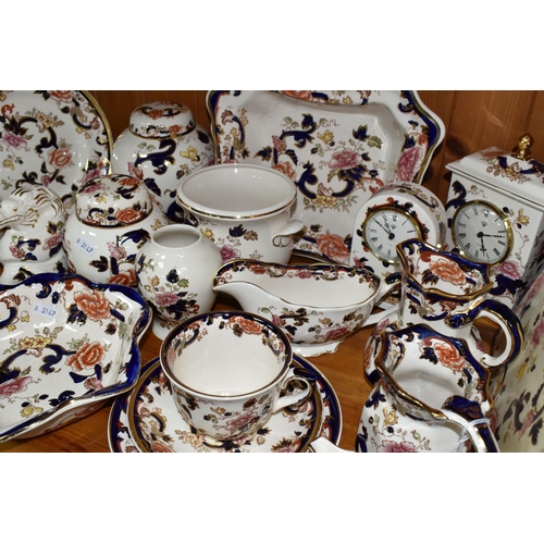 358 - A LARGE QUANTITY OF MASON'S MANDALAY PATTERN TABLEWARE, comprising a fruit bowl (cracked and crazed)... 