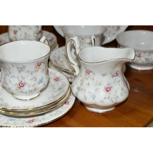 361 - A PARAGON 'FIRST CHOICE' PATTERN TEA SET, comprising cake plate, five cups, sugar bowl, milk jug, si... 