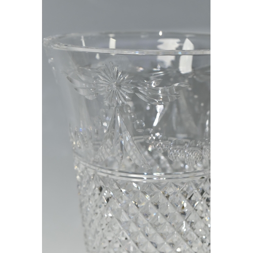 362 - A LARGE STUART CRYSTAL 'BEACONSFIELD' PATTERN VASE, height 37cm (1) (Condition Report: no obvious da... 