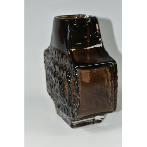 370 - A WHITEFRIARS CINNAMON T.V VASE, designed by Geoffrey Baxter, height 17.5cm x width  16cm  (1) (Cond... 