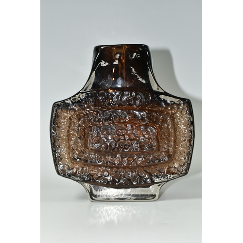 370 - A WHITEFRIARS CINNAMON T.V VASE, designed by Geoffrey Baxter, height 17.5cm x width  16cm  (1) (Cond... 