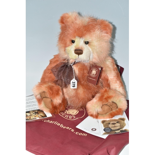 379 - A CHARLIE BEARS 'TANGO' TEDDY BEAR, no CB151527, designed by Isabelle Lee, height approximately 49cm... 