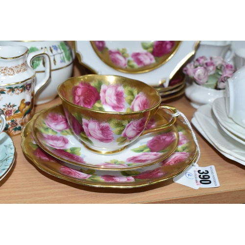 390 - A GROUP OF SHELLEY, ROYAL ALBERT, ROYAL CROWN DERBY AND OTHER TEAWARE, including Royal Albert Old En... 